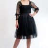 Malikafashion-Fusta Tulle Negru Scurta