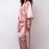 Set Pijama Selena cu Halat, Maiou Si Pantaloni