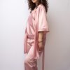 Set Pijama Selena cu Halat, Maiou Si Pantaloni