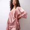 Set Pijama Selena cu Halat, Maiou Si Pantaloni