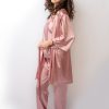 Set Pijama Selena cu Halat, Maiou Si Pantaloni