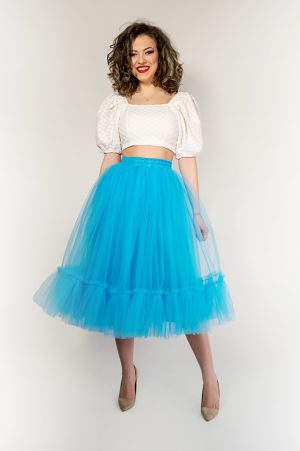 Fusta Tulle Dama Ariana Midi - Malika Fashion
