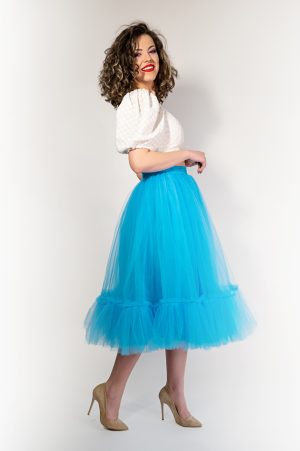 Alternative view of Fusta Tulle Dama Ariana Midi - Malika Fashion