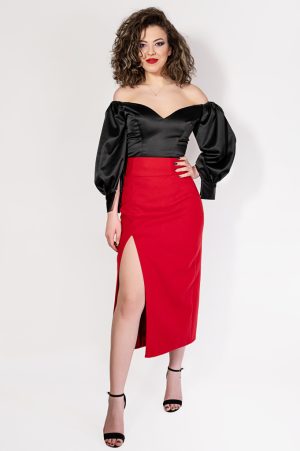 Fusta De Stofa Lunga Rosie Mira, Malika Fashion
