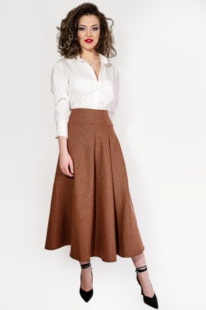 Alternative view of Fusta Clos Din Stofa Lunga Daria, Malika Fashion