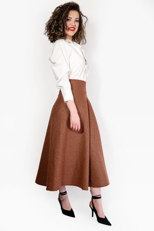 Fusta Clos Din Stofa Lunga Daria, Malika Fashion