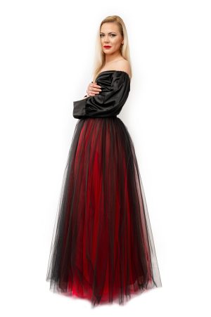 Alternative view of Fusta Tulle Lunga Alice In Doua Culori By Malika Fashion