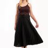 Fusta Plisata Midi Neagra Maia