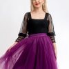 Fusta Tulle Scurta Mov Ana Malika Fashion
