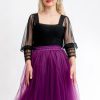 Fusta Tulle Scurta Mov Ana Malika Fashion