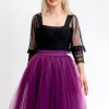 Fusta Tulle Scurta Mov Ana Malika Fashion