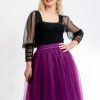 Fusta Tulle Scurta Mov Ana Malika Fashion
