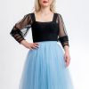 Fusta Tulle Albastru Scurta III