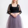 Fusta Tulle Mov Scurta II