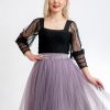 Fusta Tulle Mov Scurta II
