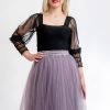 Fusta Tulle Mov Scurta II
