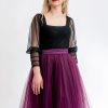 Fusta Tulle Mov Scurta III