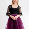 Fusta Tulle Mov Scurta III
