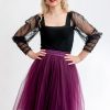 Fusta Tulle Mov Scurta III
