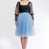 Fusta Tulle Albastru Scurta II