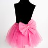 Fusta Tulle Fete cu Funda si Jumatati de Perle, Verde Inchis, Malika Fashion
