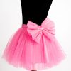 Fusta Tulle Fete cu Funda si Jumatati de Perle, Verde Inchis, Malika Fashion