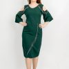 Rochie Eleganta Cu Aplicatii Metalice Tiffany