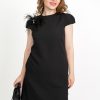 Rochie eleganta Judy cu aplicatii de strassuri si pene - Fofy