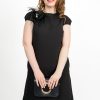 Rochie eleganta Judy cu aplicatii de strassuri si pene - Fofy