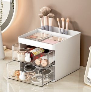 Cutie organizatoare cu sertar pentru cosmetice