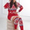 Set de Craciun II cu rochie, caciula si sosete pana la genunchi rosii - marime universala