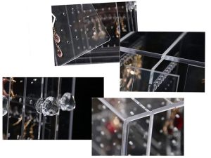 Organizator de bijuterii deosebit cu sertare din piele intoarsa