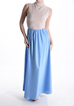Fusta satin lunga eleganta