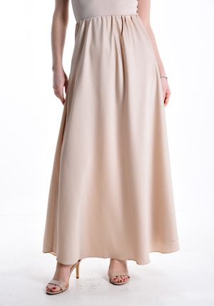 Fusta satin lunga eleganta