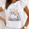 Tricou Dama Alb “Rainbow Sheep”