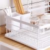 Suport uscator vase alb cu tava si suporturi farfurii si tacamuri