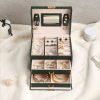 Cutie organizatoare pentru Ceasuri si Bijuterii eleganta verde