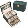 Cutie organizatoare pentru Ceasuri si Bijuterii eleganta verde