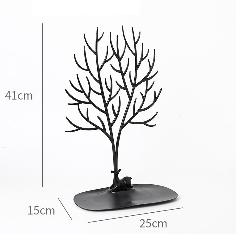 Organizator Bijuterii Sub Forma De Cerb Alb Pentru Cercei Si Inele