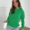 Pulover Tricotat Marime Unica, Verde
