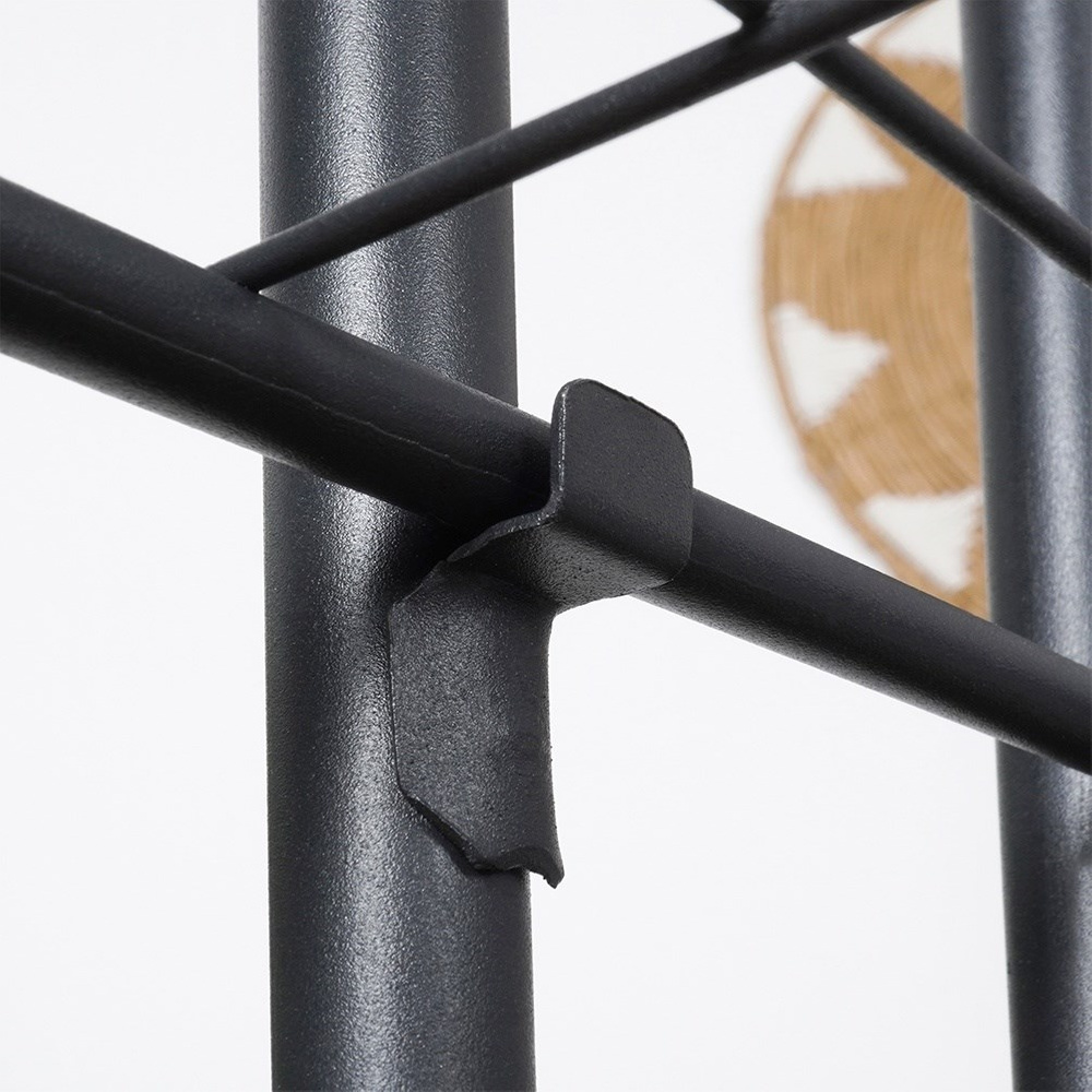 Suport pentru flori din metal, negru, cu 4 niveluri, 80 cm inaltime - imagine 4